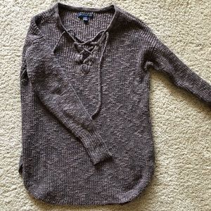 American eagle taupe knit sweater XXS